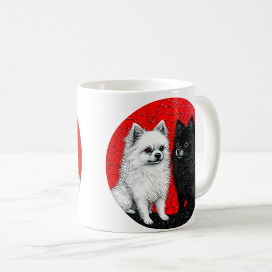 Japanischer Spitzhund Kaffeetasse (VorderseiteRechts)