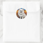 Japanischer Spitzhund Runder Aufkleber (Tasche)