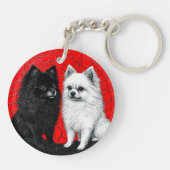 Japanischer Spitzhund Schlüsselanhänger (Rückseite)