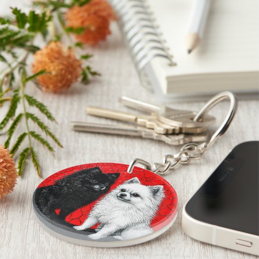 Japanischer Spitzhund Schlüsselanhänger (Vorderseite rechts)