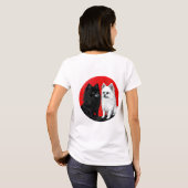 Japanischer Spitzhund T-Shirt (Schwarz voll)