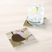 Japanischer Springbrunnen-Untersetzer Glasuntersetzer (Schrägansicht)