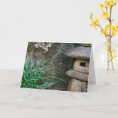 Japanischer Stein Lantern Karte (Gelbe Blume)