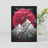 Japanischer Stil anpassbar Dankeschön Karte (Stehend Vorderseite)