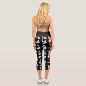 japanischer Stil Koi Art Pattern Capri Leggings (Rückseite)
