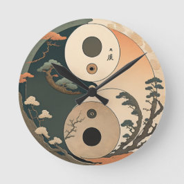 japanischer Stil Runde Wanduhr