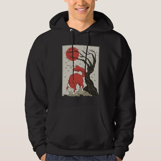 Japanischer Stilfox Hoodie (Vorderseite)