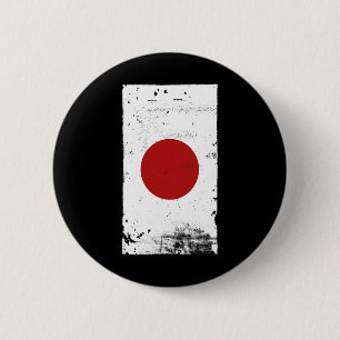 Japanischer Stolz Reise Urlaub Japan Flagge Button