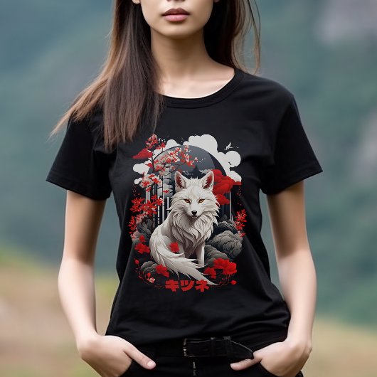Japanischer Style Kitsune Fox T-Shirt