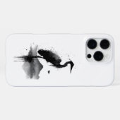 Japanischer Sumi-e-Kranich-Zen-Handytasche iPhone Hülle (Rückseite (Horizontal))