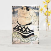 Japanischer Sumoringkämpfer Karte (Gelbe Blume)