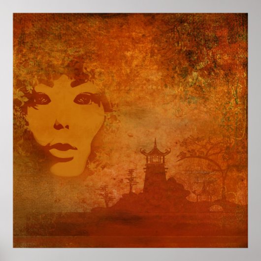 Japanischer Sunset Poster (Vorne)