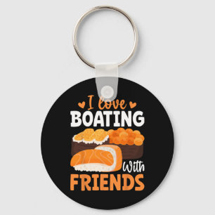 Japanischer Sushi-Liebhaber Boater - Ich liebe Boo Schlüsselanhänger