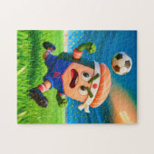 Japanischer Sushi-Roll-Fußballspieler im Stadion Puzzle (Horizontal)