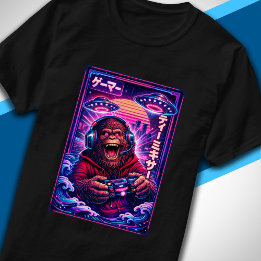 Japanischer Synthwave Sci-Fi UFO Bigfoot Cooler Ga T-Shirt