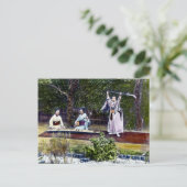 Japanischer Tänzer und Musiker Vintag Postkarte (Stehend Vorderseite)