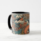 Japanischer Tattoo Art Two Dragons Tasse (Vorderseite Links)