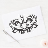 Japanischer Tattoo Oni Demon Ovaler Aufkleber (Umschlag)