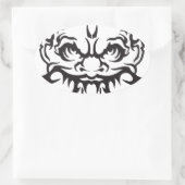Japanischer Tattoo Oni Demon Ovaler Aufkleber (Tasche)