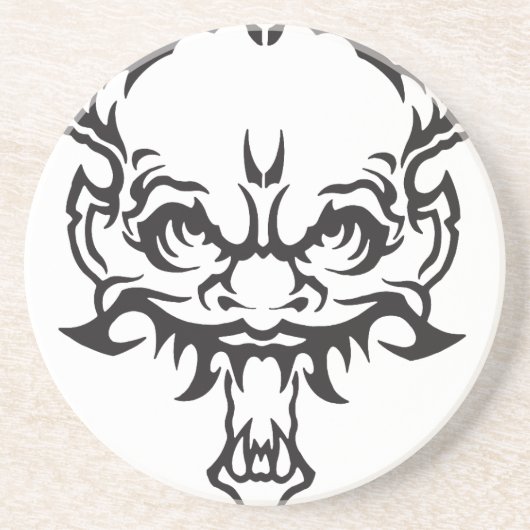 Japanischer Tattoo Oni Demon Sandstein Untersetzer (Vorne)