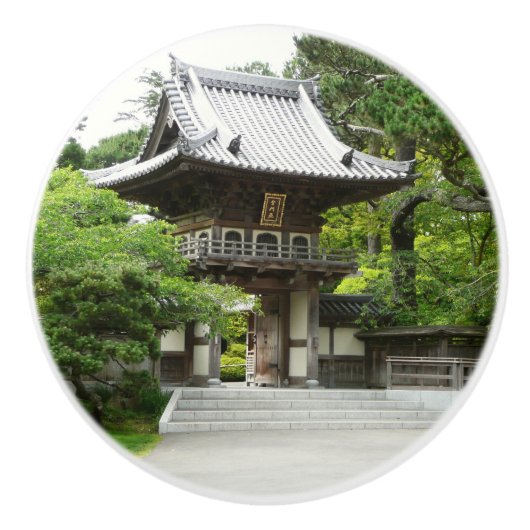 Japanischer Teegarten in San Francisco Keramikknauf (Vorderseite)