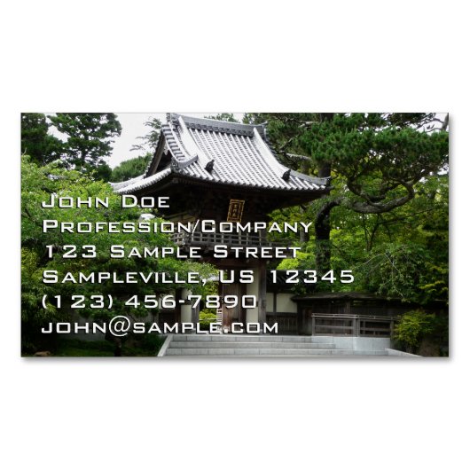 Japanischer Teegarten in San Francisco Magnetische Visitenkarte (Vorderseite)