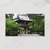 Japanischer Teegarten in San Francisco Visitenkarte (Rückseite)