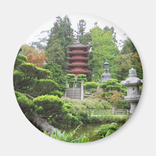 Japanischer Teegarten Magnet (Vorne)