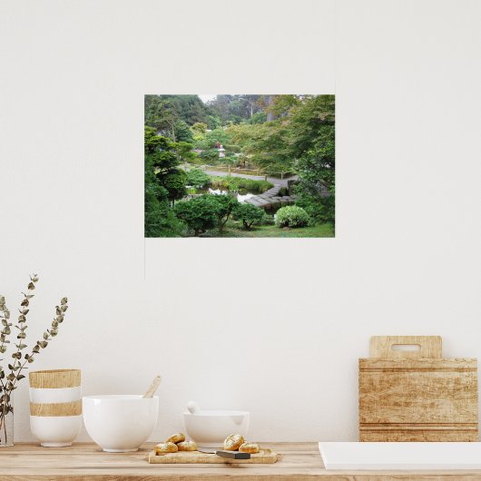 Japanischer Teegarten Poster (Küche)
