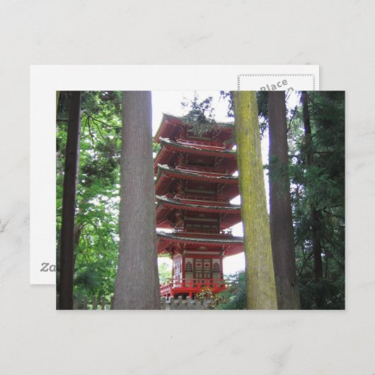 Japanischer Teegarten Postkarte (Vorne/Hinten)