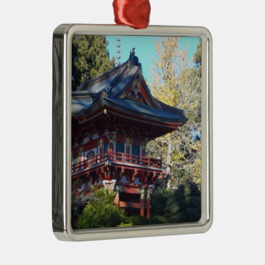 Japanischer Teegarten - San Francisco Ornament Aus Metall (Rechts)