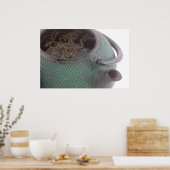 Japanischer Teekessel mit Tee-Foto Poster (Küche)