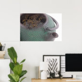 Japanischer Teekessel mit Tee-Foto Poster (Heimbüro)