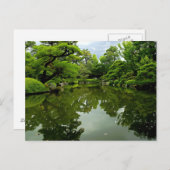 Japanischer Teich im Frühsommer Postkarte (Vorne/Hinten)