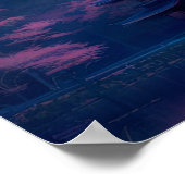 Japanischer Tempel am See Poster (Ecke)