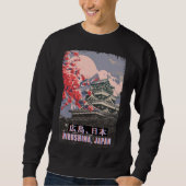 Japanischer Tempel Hiroshima Anime Cherry Blossom Sweatshirt (Vorderseite)