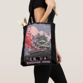 Japanischer Tempel Hiroshima Anime Cherry Blossom Tasche (Von Nahem)