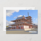 Japanischer Tempel in Osaka-Postkarte Postkarte (Vorne/Hinten)