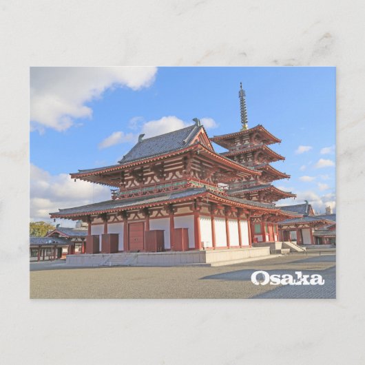 Japanischer Tempel in Osaka-Postkarte Postkarte (Vorderseite)