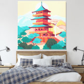 Japanischer Tempel Leinwanddruck (Insitu (Schlafzimmer))