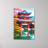 Japanischer Tempel Leinwanddruck (Vorderseite)