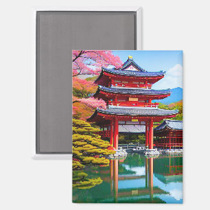 Japanischer Tempel Magnet