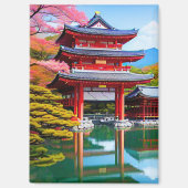 Japanischer Tempel Magnet (Vorderseite)