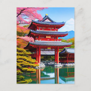 Japanischer Tempel Postkarte