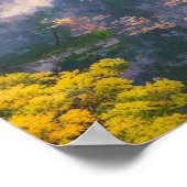 Japanischer Tempel, schöner Garten Poster (Ecke)