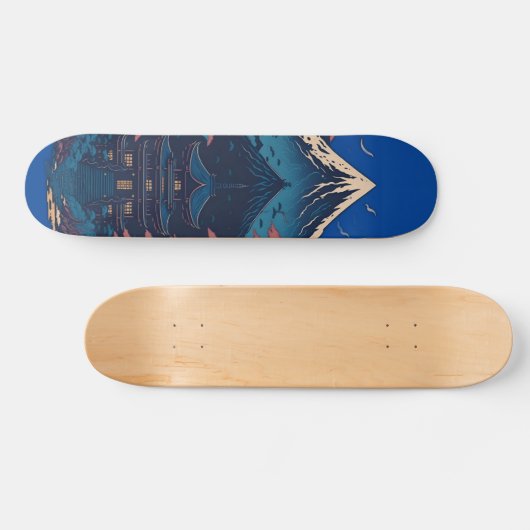 Japanischer Tempel Skateboard (Horizontal)