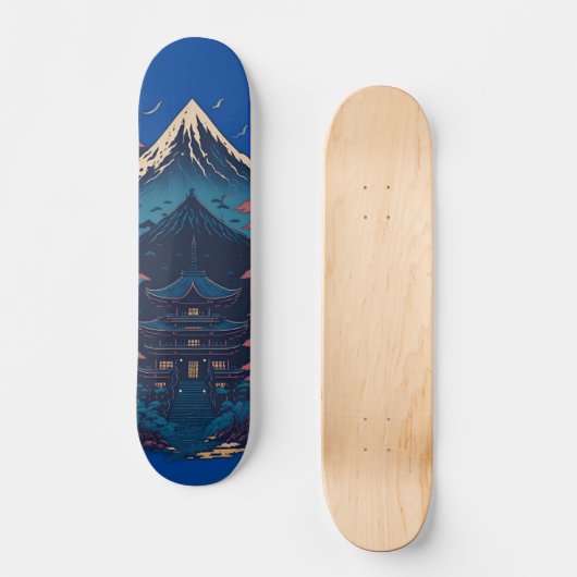 Japanischer Tempel Skateboard (Vorderseite)