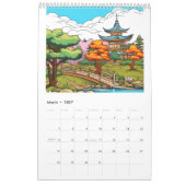 Japanischer Tempelgarten Kalender (Mär 2027)