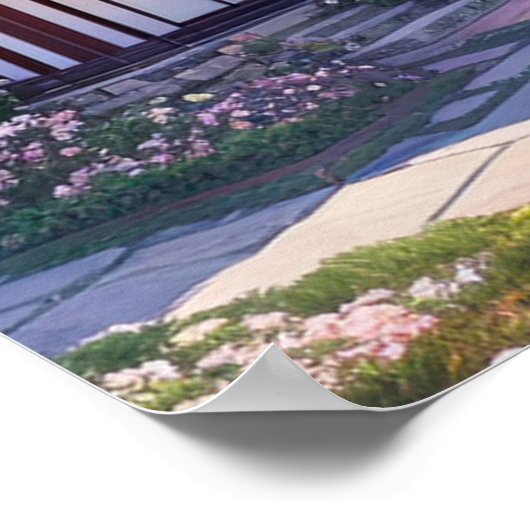 Japanischer Tempelgarten Poster (Ecke)