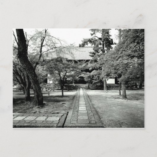 Japanischer Tempelgarten Postkarte (Vorderseite)